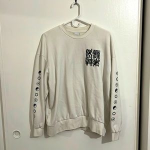 Zara White decal Sweatshirt